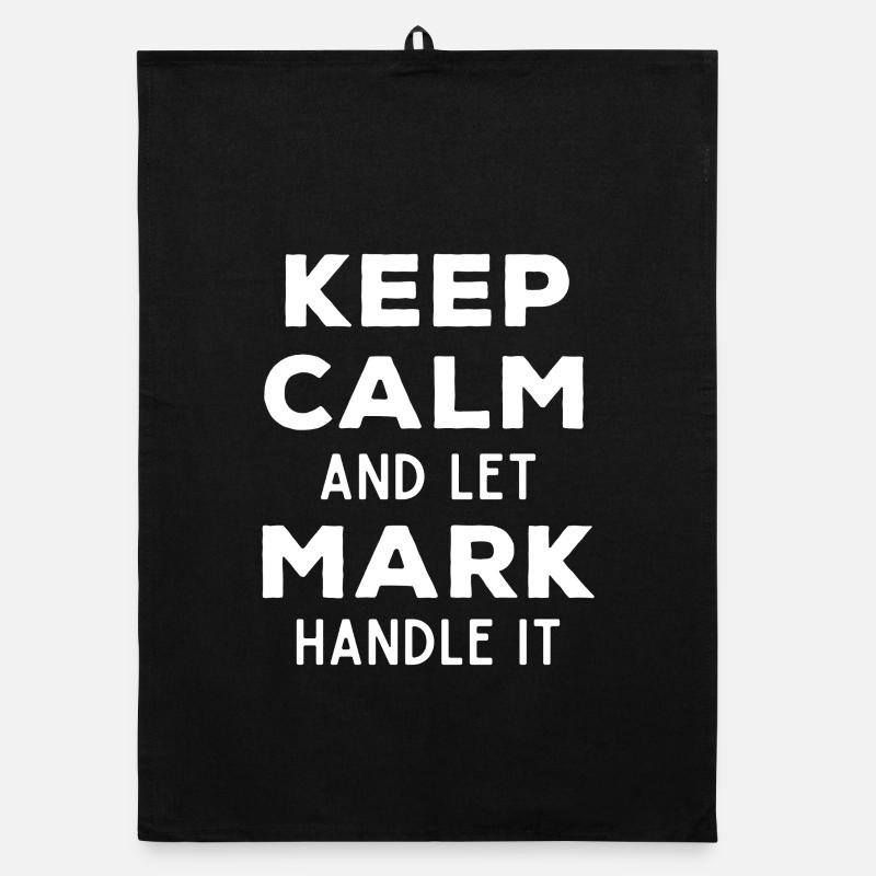 Keep Calm Lass Mark das regeln Lustiger Spruch Organic Geschirrtuch
