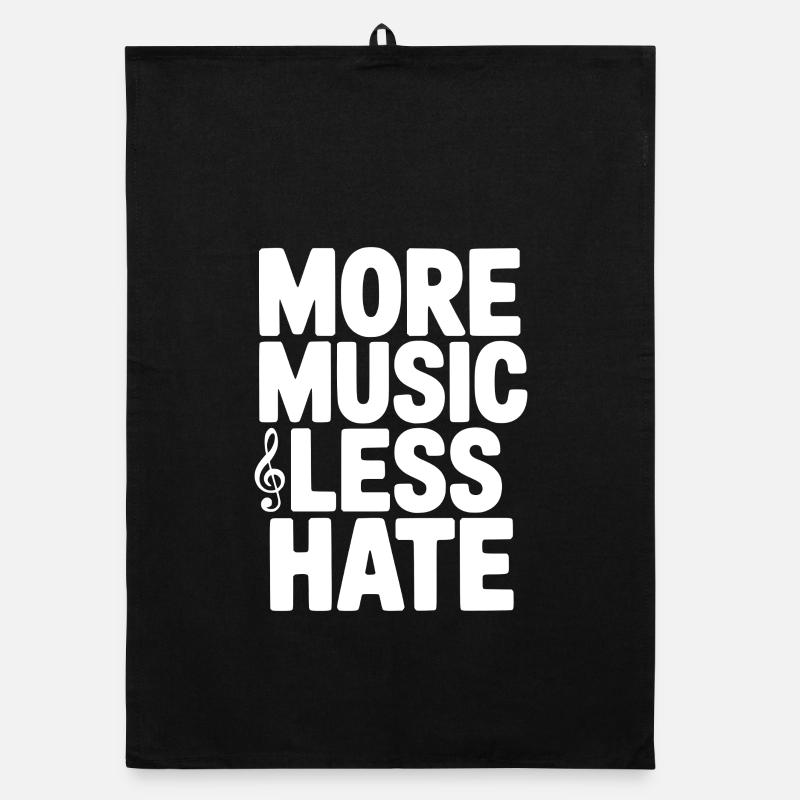 More Music Less Hate Organic dish towel