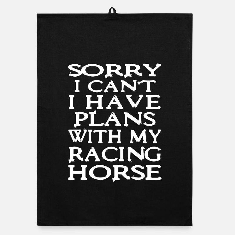 Impossible de le faire Plans de chevaux de course en mouvement Torchon bio