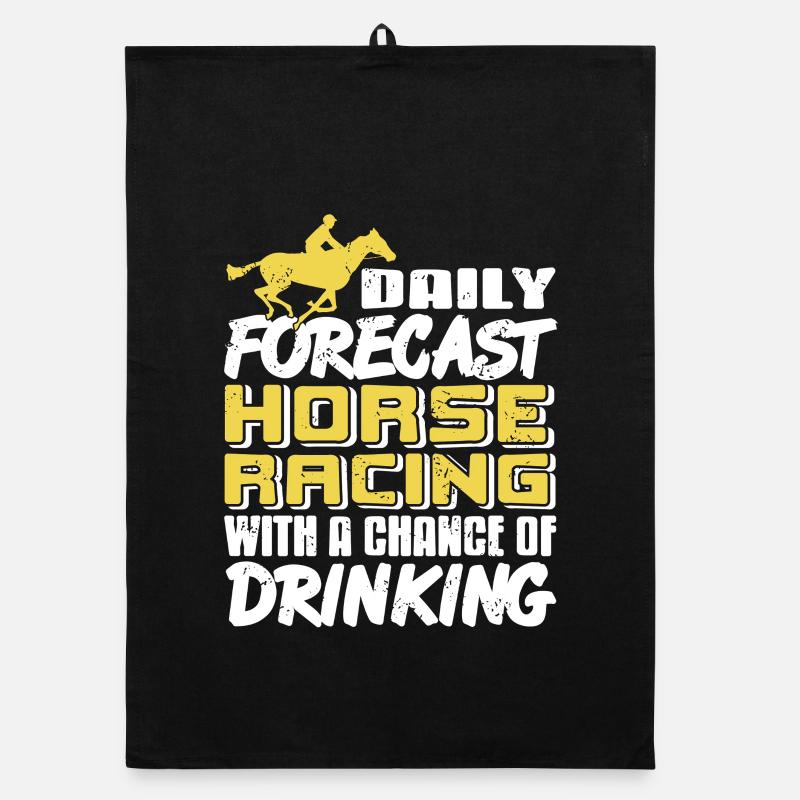 Prévisions de courses de chevaux avec humour de consommation d’alcool le jour de la course Torchon bio