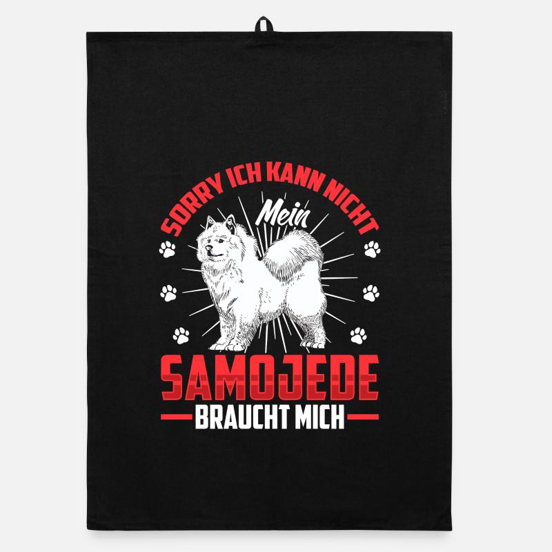 Samoyed Needs Me Sled Dog Organic dish towel