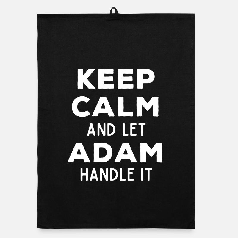 Keep Calm Lass Adam das regeln Lustiger Spruch Organic Geschirrtuch