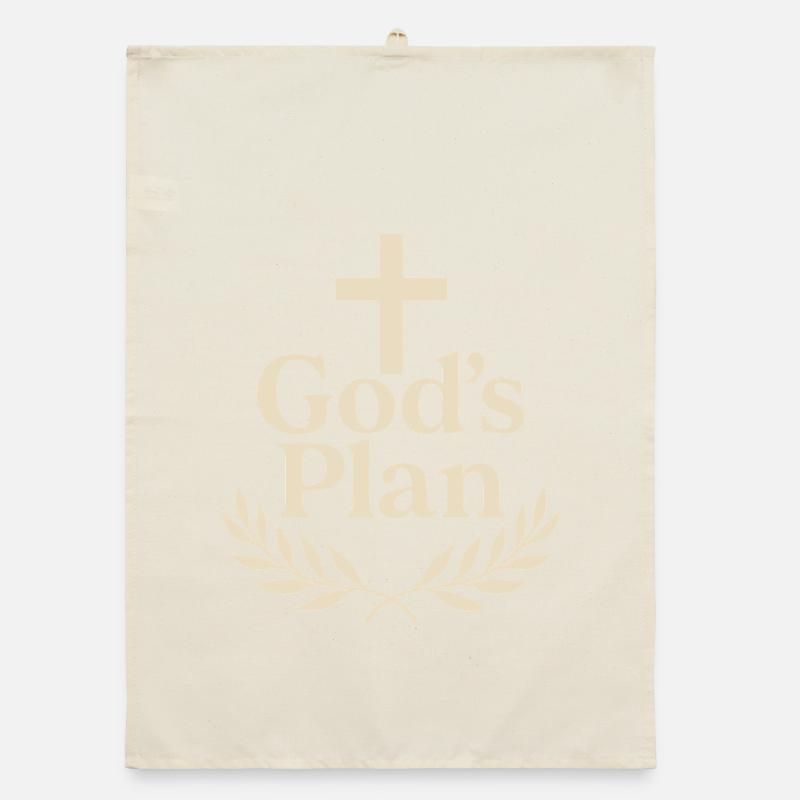 God's Plan Cross Logo Organic dish towel