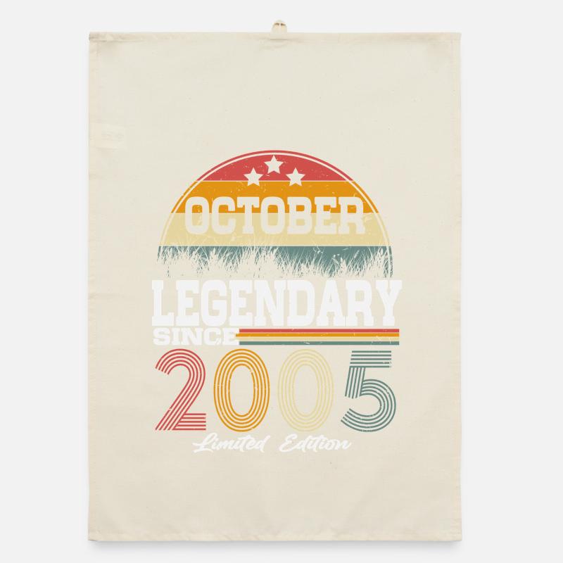 Legends were born in October 2005 Organic dish towel