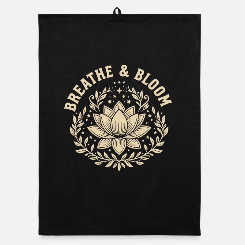 Floraison et croissance de la fleur de lotus conception botanique Torchon bio