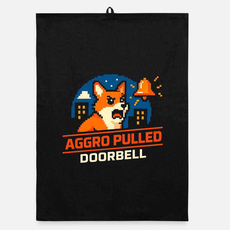 Aggro Drawn : Sonnette | Le chien aboie Torchon bio