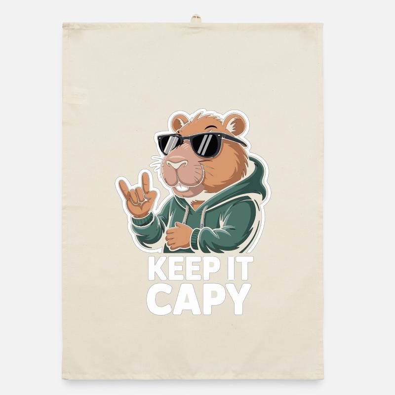 Capy Bear Rockout Keep It Capy Organic dish towel