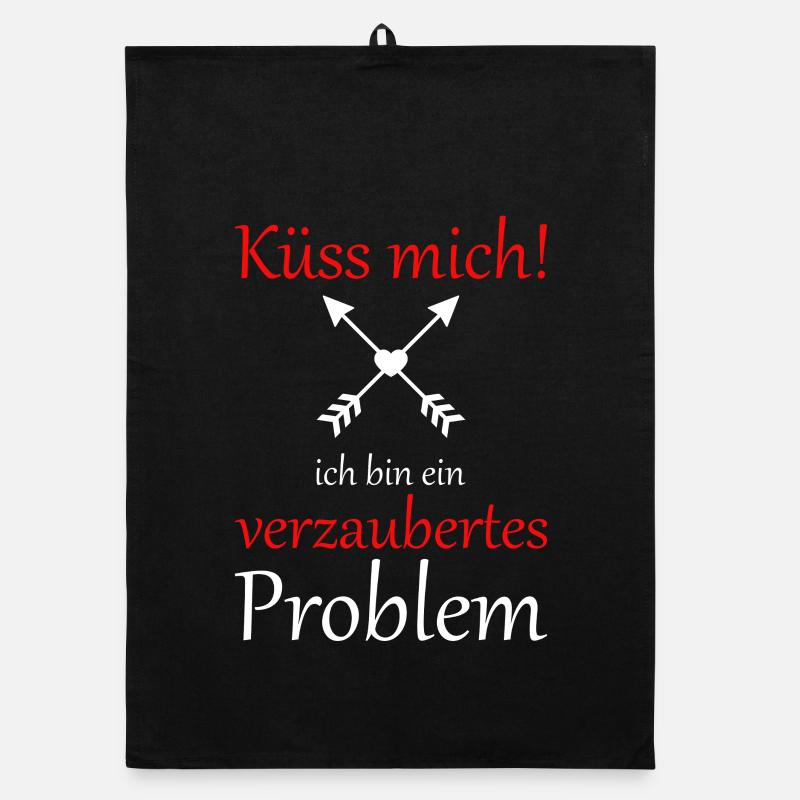 Küss mich ich bin ein verzaubertes Problem Organic Geschirrtuch