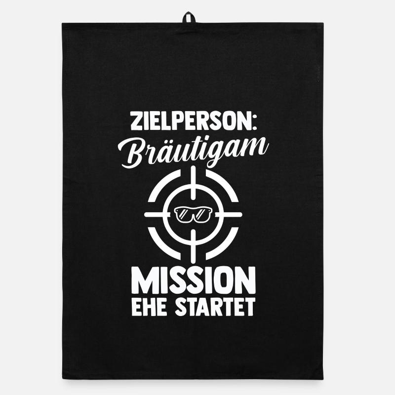 JGA Team Bräutigam Junggesellenabschied Organic Geschirrtuch