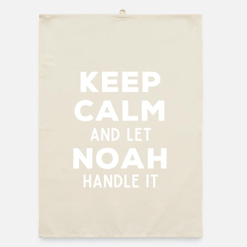 Keep Calm Lass Noah das regeln Lustiger Spruch Organic Geschirrtuch