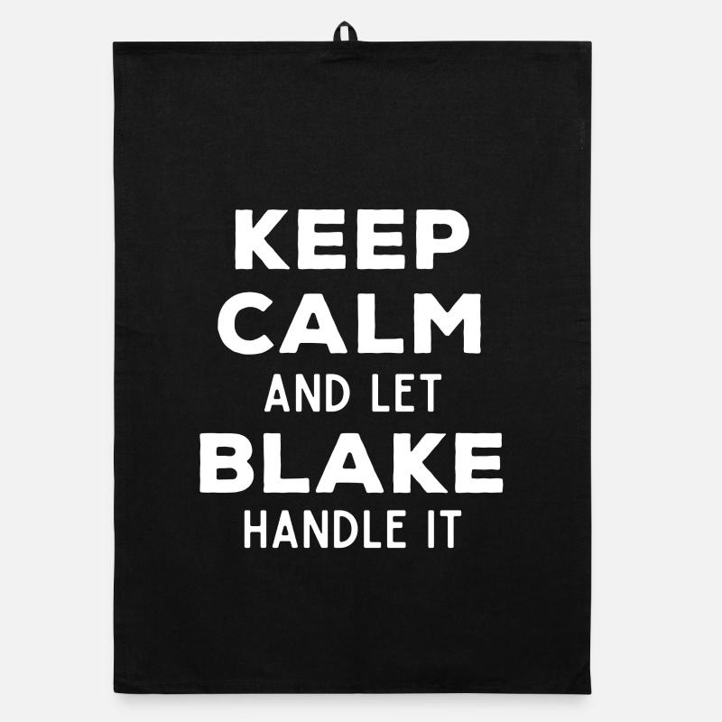 Keep Calm Lass Blake das regeln Lustiger Spruch Organic Geschirrtuch