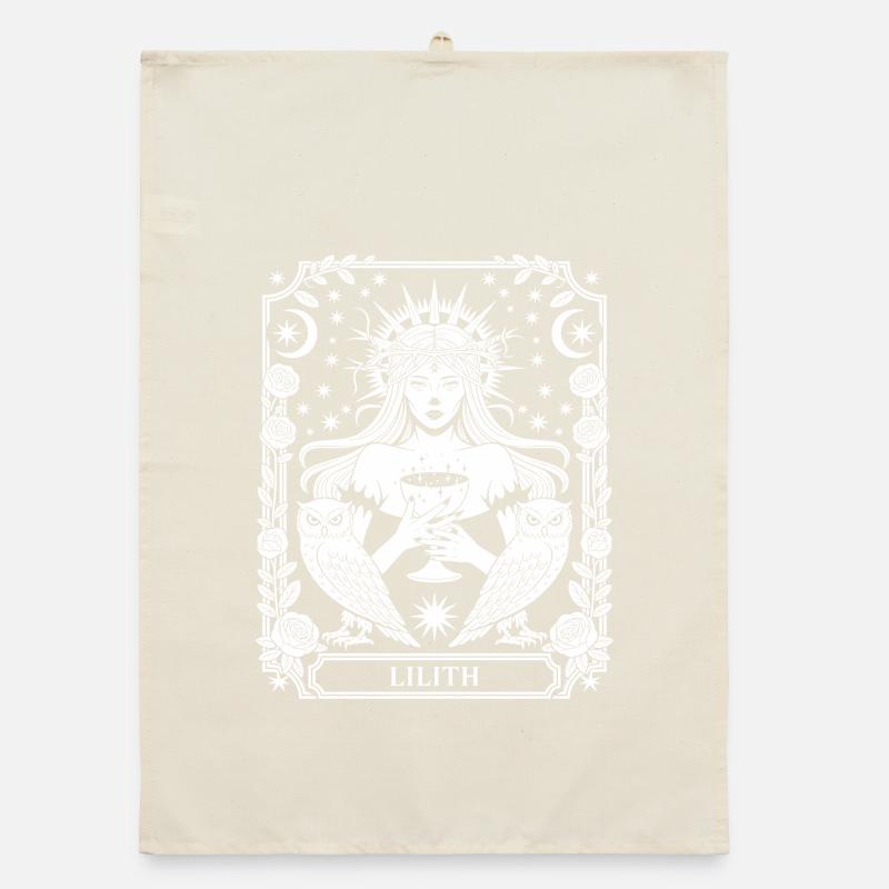 Lilith Moon Star Framing Organic dish towel