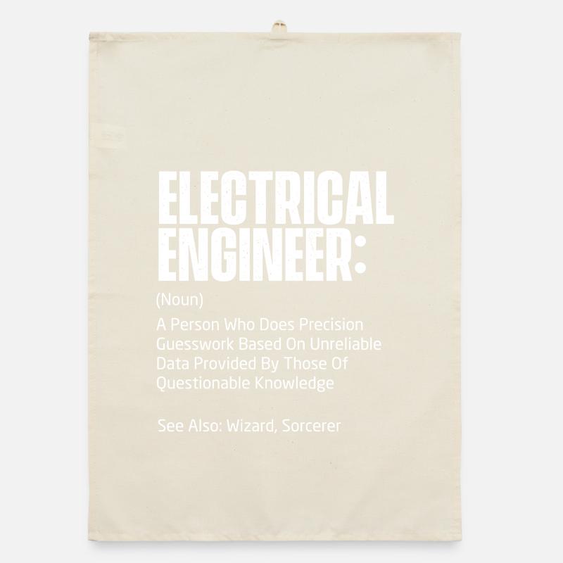 Electrical Engineer Definition Funny STEM Gift Organic dish towel