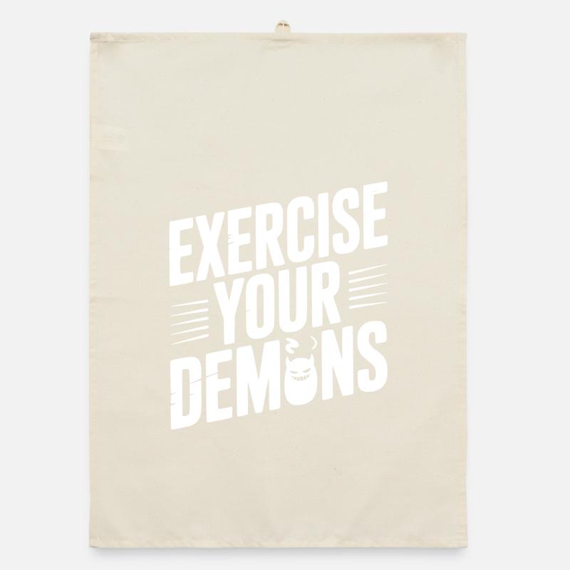Exercise Your Demons Organic dish towel