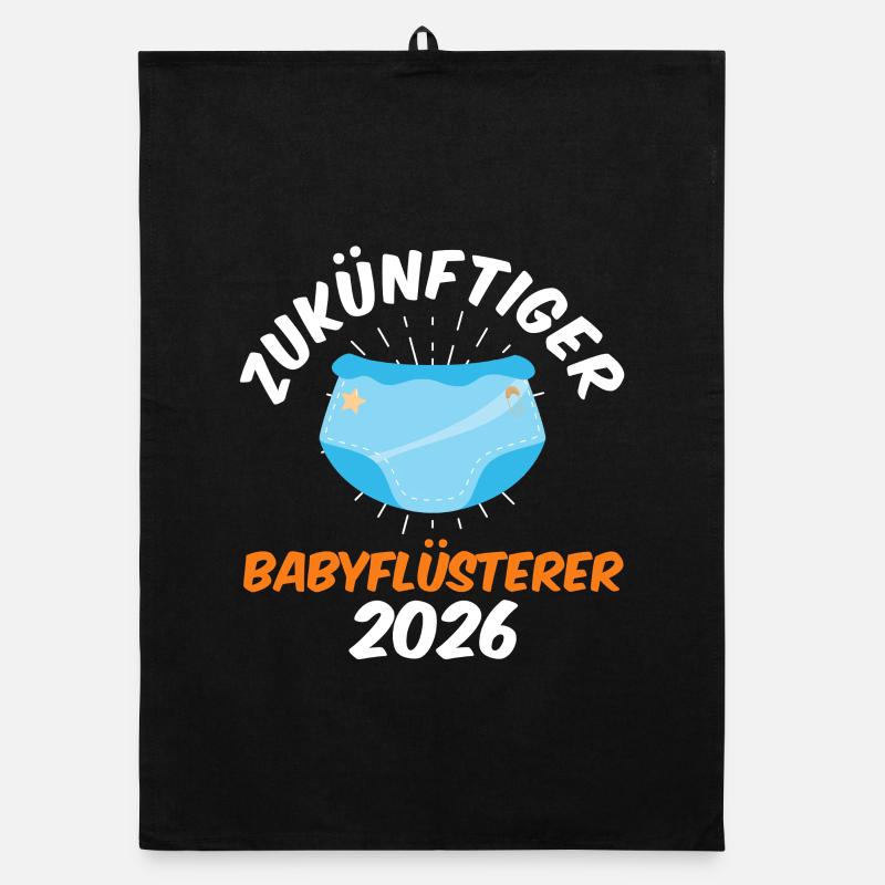 FUTUR BÉBÉ CHUCHOTEUR 2026 Drôle Torchon bio