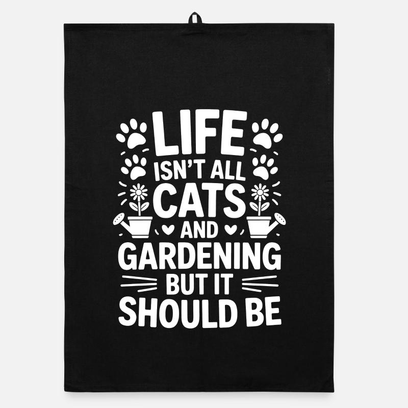 Garten Spruch Katze Lustiges Gartenarbeit Geschenk Organic Geschirrtuch