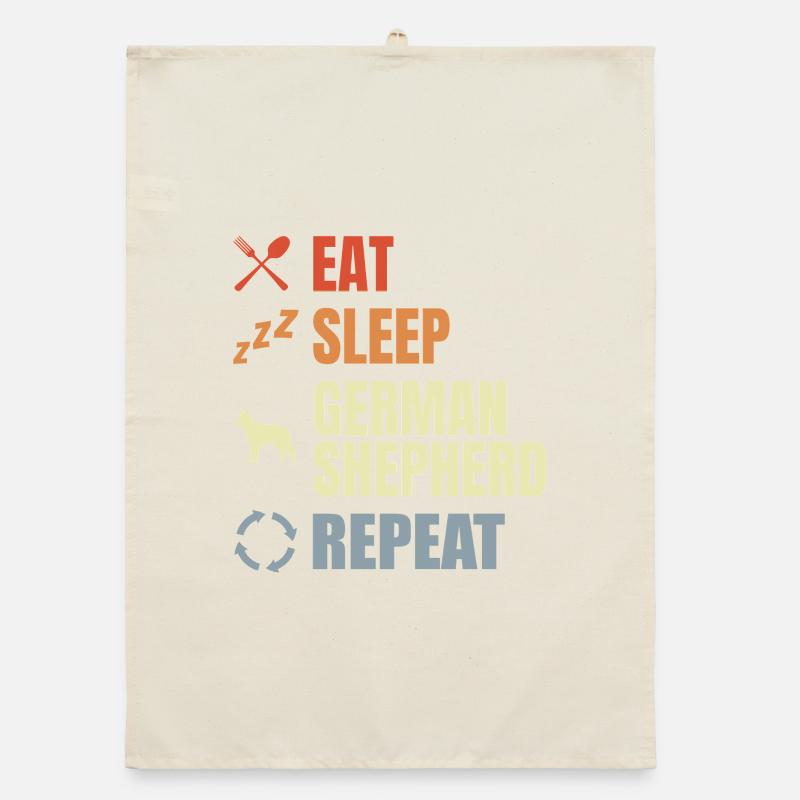 German Shepherd Routine Organic dish towel