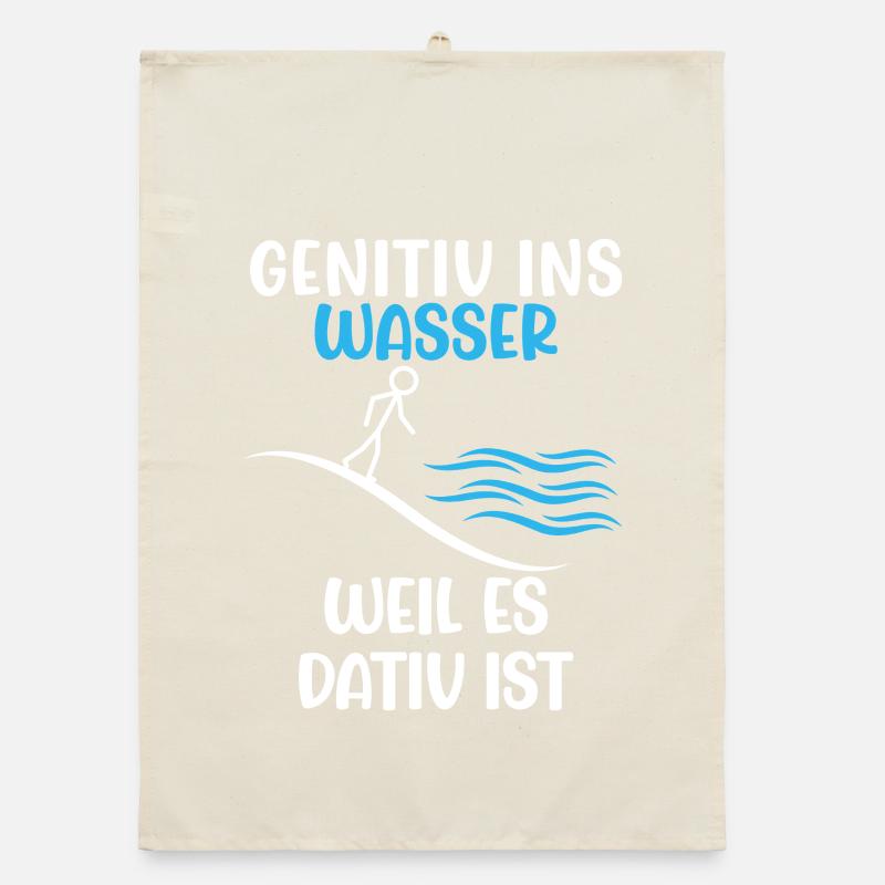 Drôle de génitif dans l’eau parce que c’est datif. Torchon bio