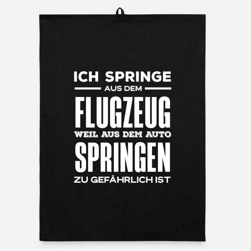 Funny skydiver saying adrenaline junkie Organic dish towel