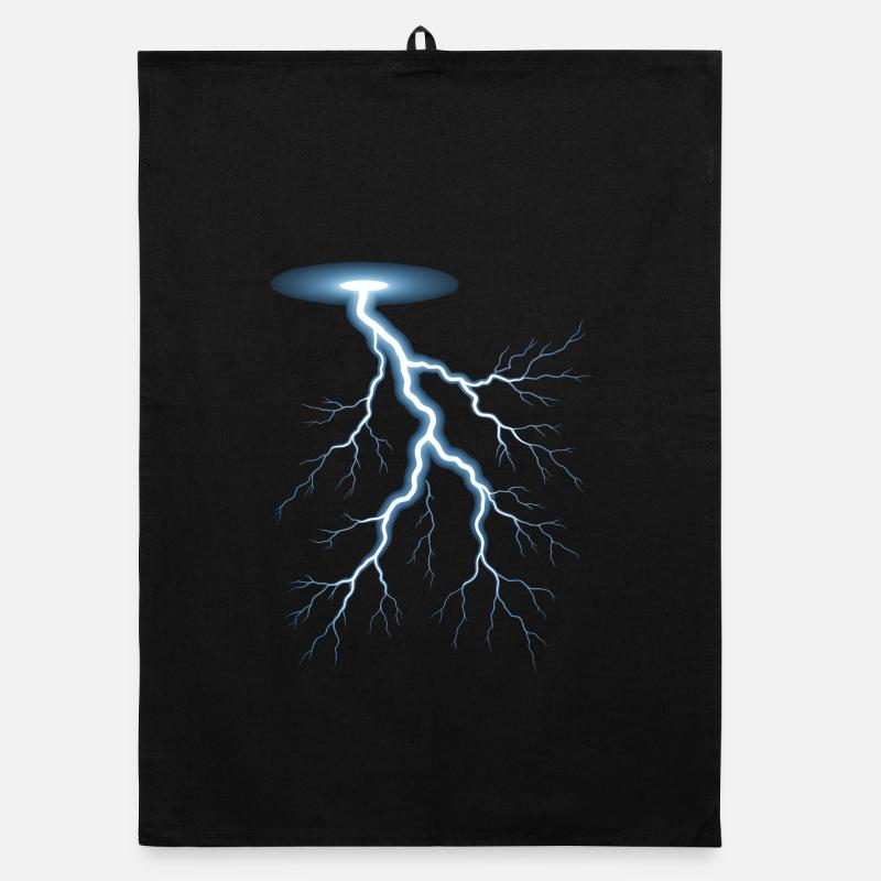 Lightning Lightning Thunderstorm Current Storm Organic dish towel
