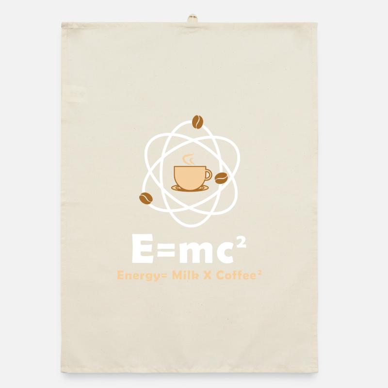E=mc² Funny Physicist Saying Coffee Physics Organic dish towel