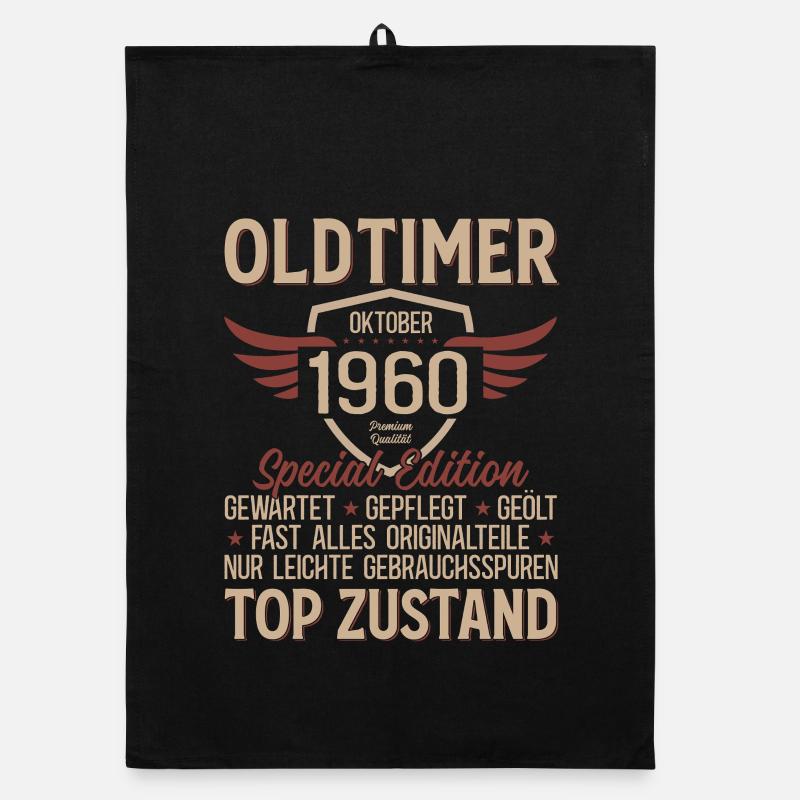 65. Geburtstag Geschenk Oldtimer Oktober 1960 Organic Geschirrtuch