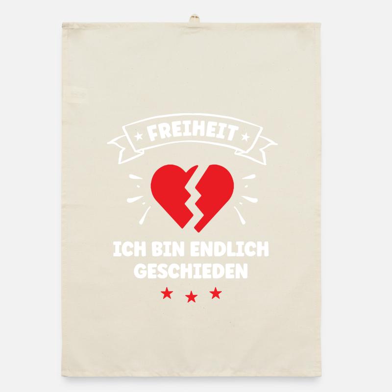 Scheidung Ich Bin Geschieden Scheidungsparty Organic Geschirrtuch