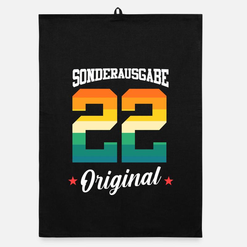 22 Geburtstag Organic Geschirrtuch