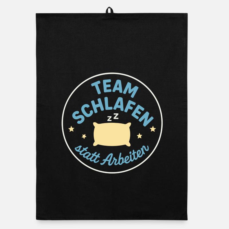 Team Schlafen statt Arbeiten Organic Geschirrtuch