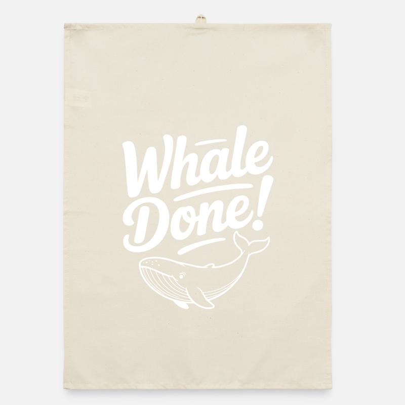 Whale Done! Organic dish towel