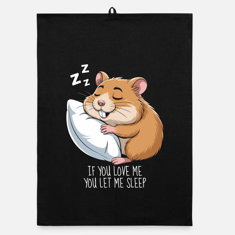 Hamster Sleeping Organic dish towel