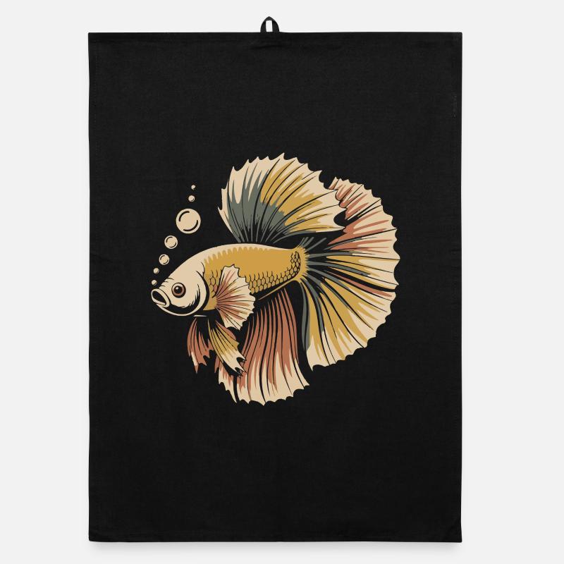 Betta Farbexplosion Fisch Organic Geschirrtuch