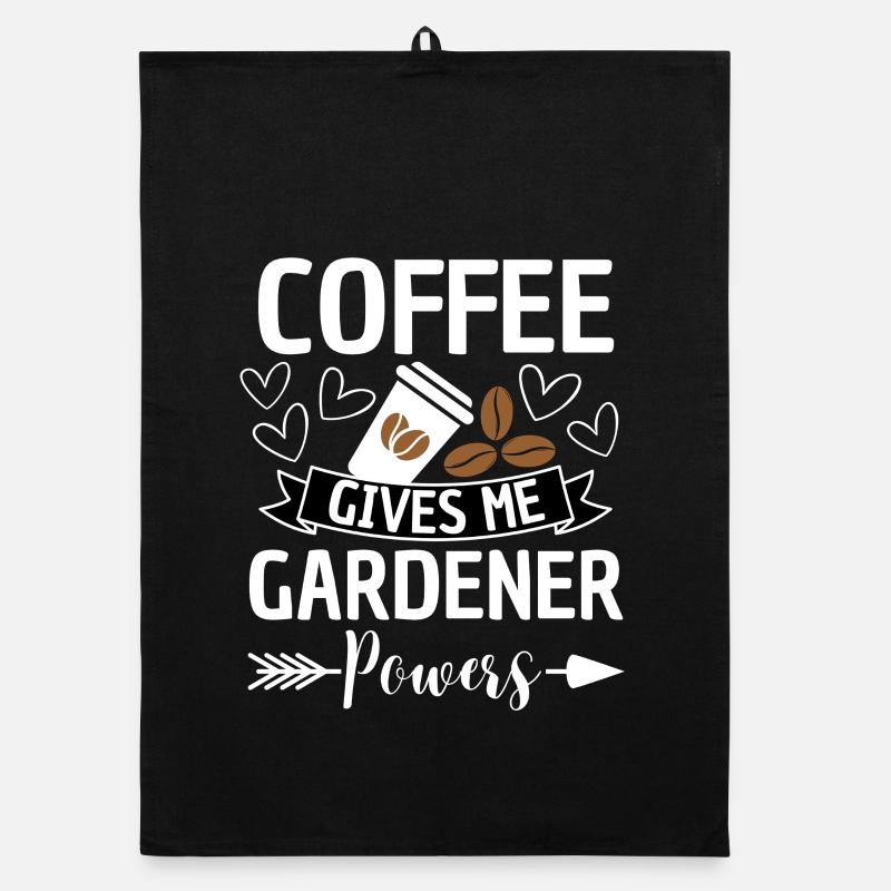 Kaffee verleiht Gärtnern Kräfte Organic Geschirrtuch