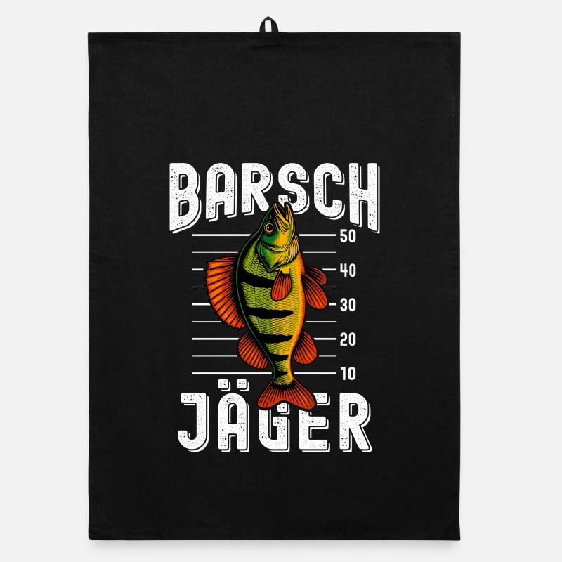 Perche Chasseur Perche Perche Pêcheur Perche Perche Perche Pêche à la perche Torchon bio