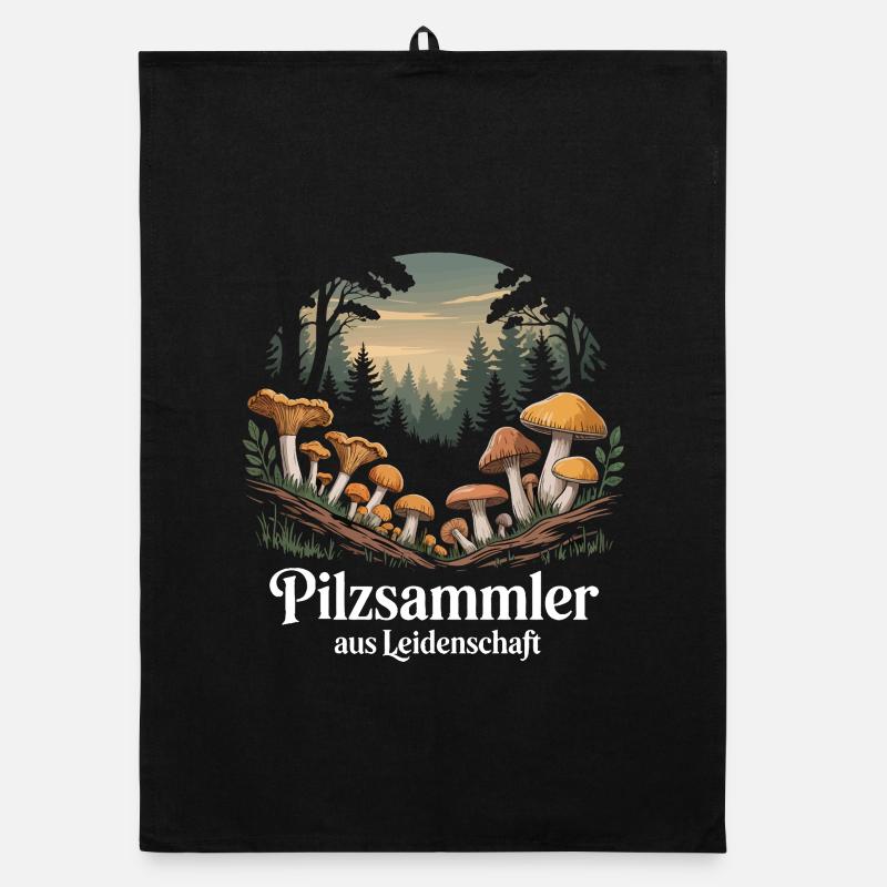 Cueillette de champignons Cueillette de champignons Chasseurs de champignons Forêt Torchon bio