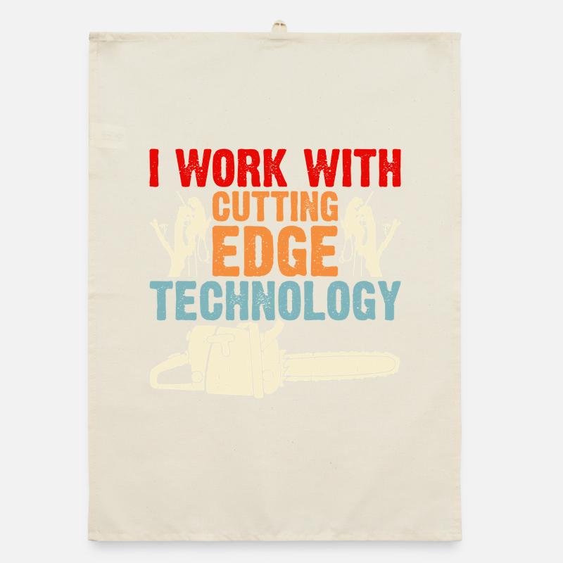 Baumpfleger Holzarbeiter Waldarbeiter Geschenk Organic Geschirrtuch