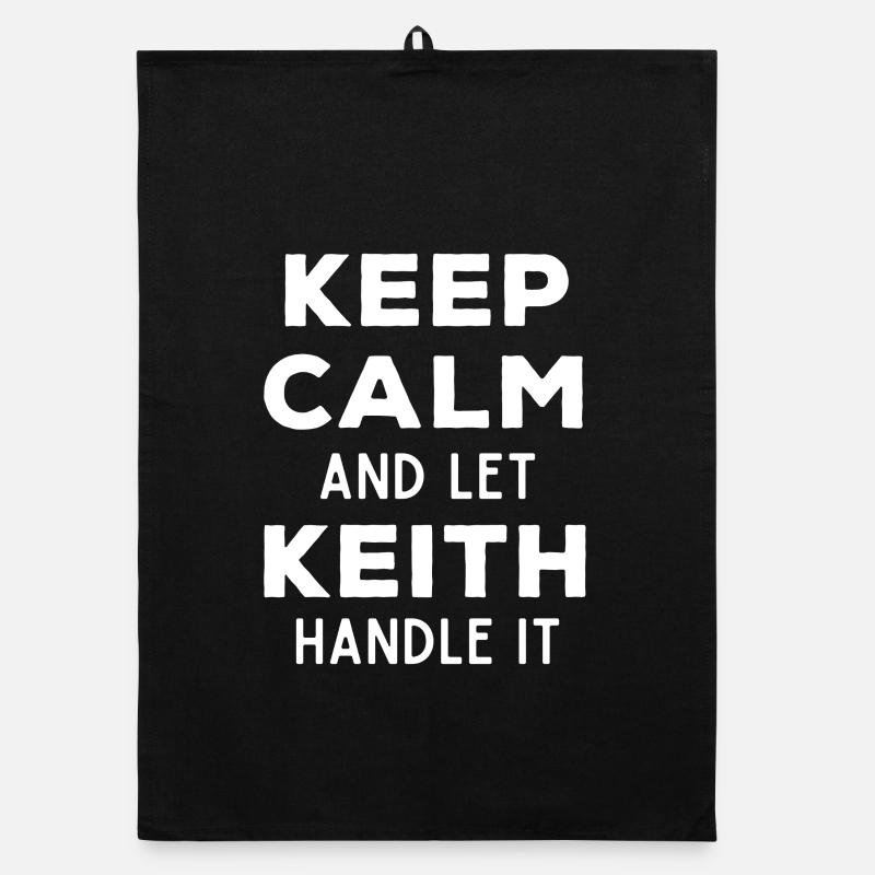 Keep Calm Lass Keith das regeln Lustiger Spruch Organic Geschirrtuch