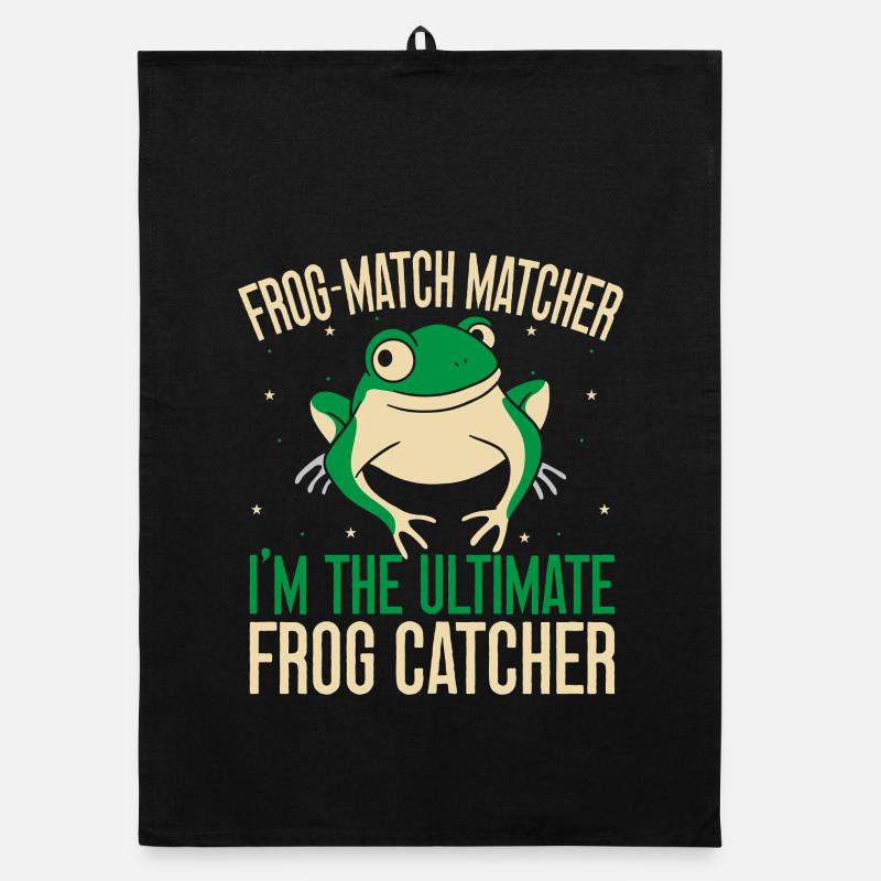 Frog Catcher Frog-Match Matcher Frog Organic Geschirrtuch