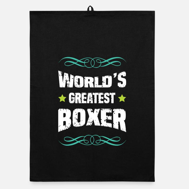 World's Greatest Boxer Organic dish towel