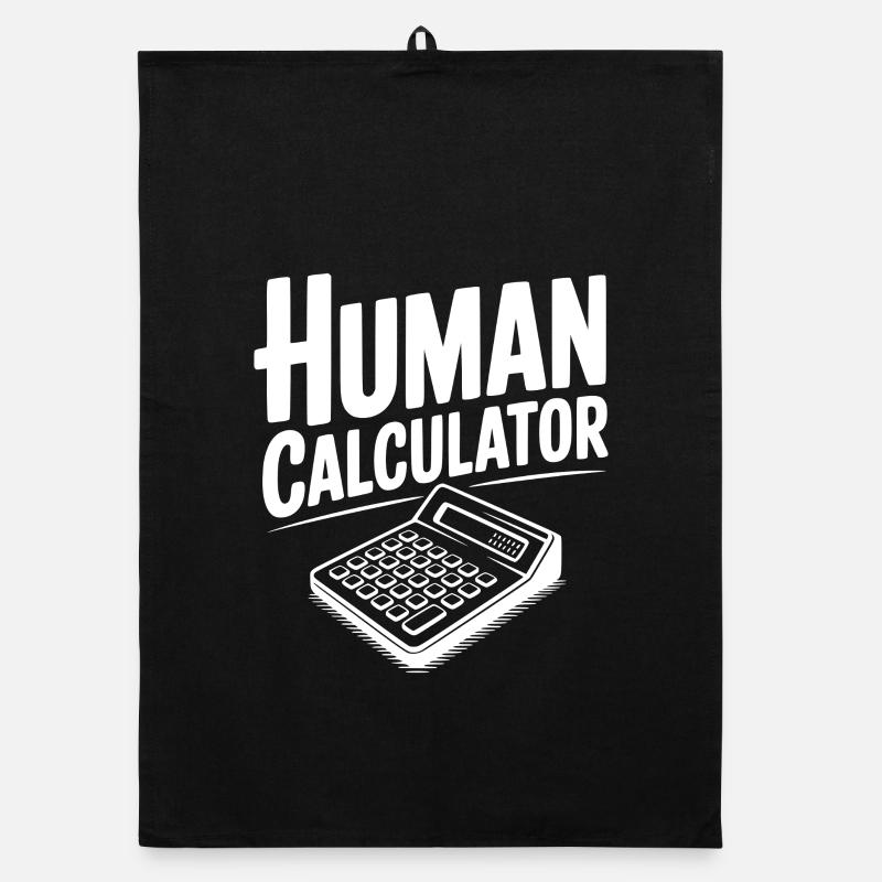 Human Calculator Organic dish towel