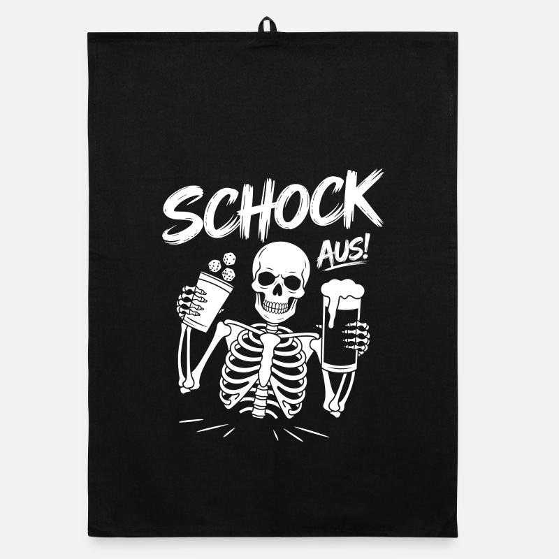 Shock Off! Skeleton Shock Cutlery Dice Shock Organic dish towel