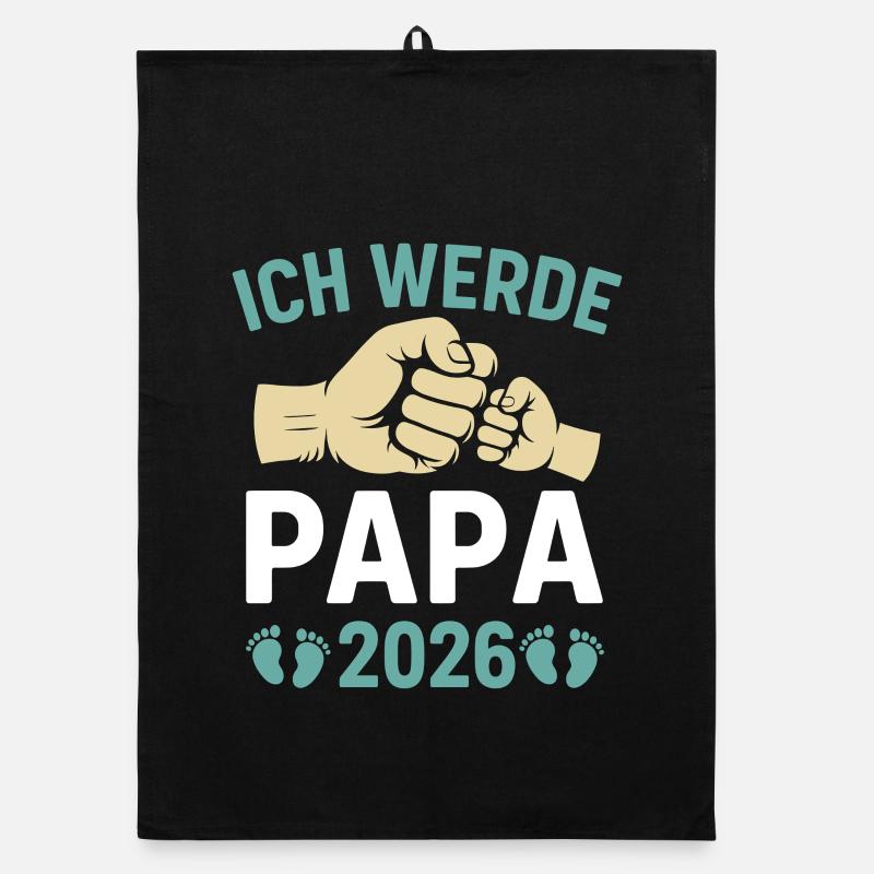 Father-to-be I WILL BE A DAD 2026 Funny Organic dish towel