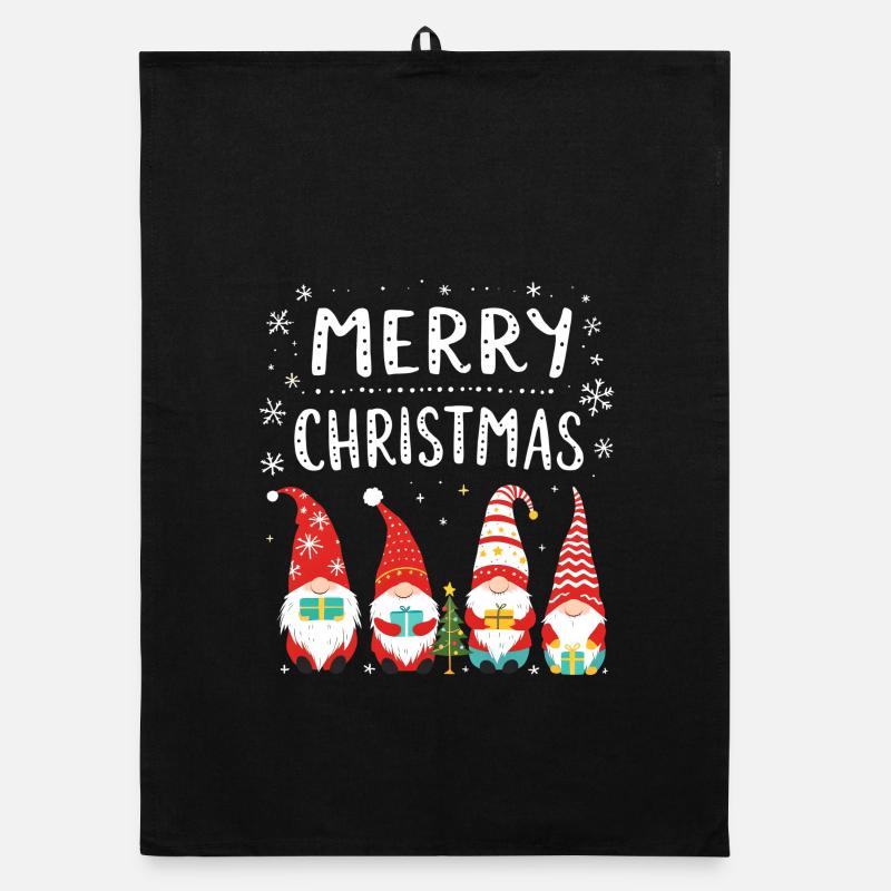 Joyeux Noël Gnome de Noël Torchon bio