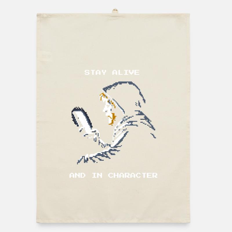 Staying Alive | In-Character RPG Humor Organic dish towel