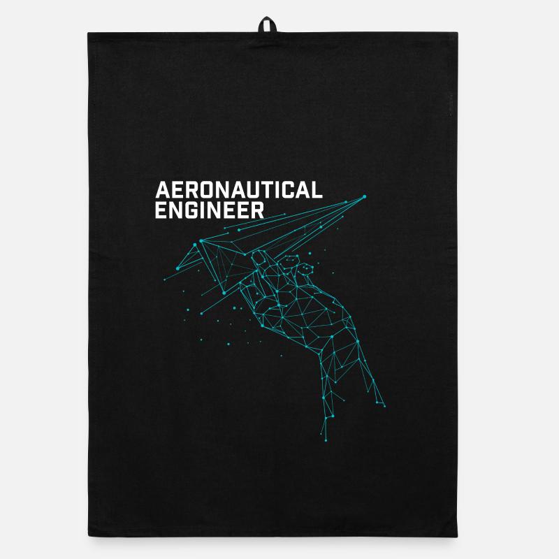 Luftfahrtingenieur Flugzeug Wissenschaft Nerd Geschenk Organic Geschirrtuch