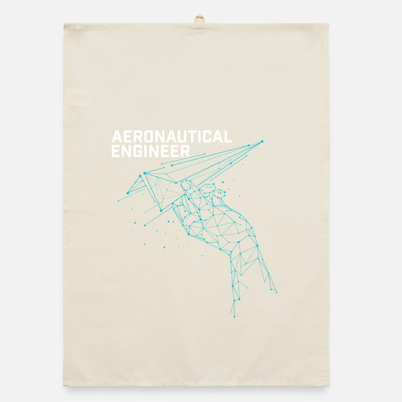 Aeronautical Engineer Plane Science Nerd Gift Organic dish towel