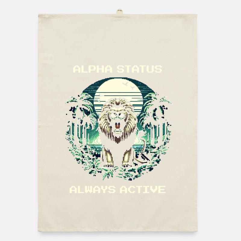 Alpha Status Active | Leo Domination Nature Organic dish towel