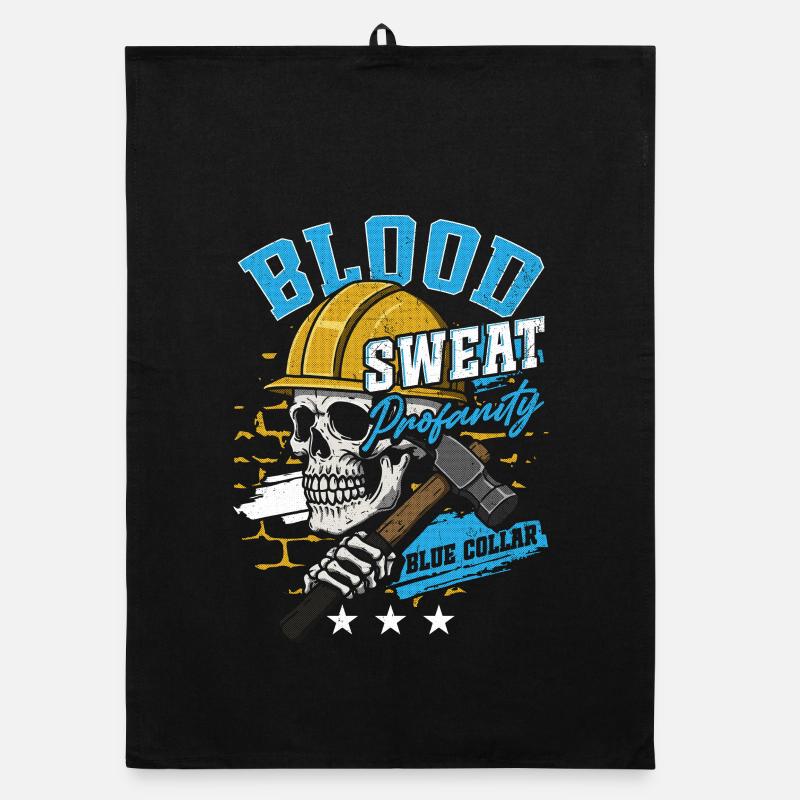 Blue Collar Arbeiter Handwerk Bauarbeiter Organic Geschirrtuch