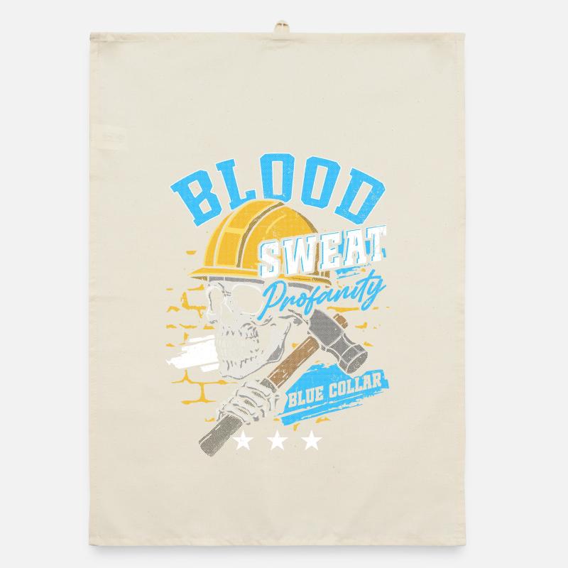 Blue Collar Worker Craft Construction Worker Organic dish towel