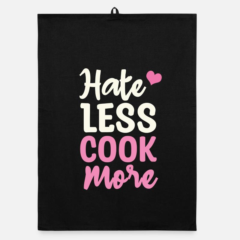 Hate less cook more Organic dish towel